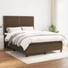 vidaXL Sommier &agrave; lattes de lit avec matelas Marron fonc&eacute; 140x190 cm