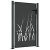 vidaXL Portail de jardin Anthracite 100x125 cm Acier Design Herbe