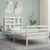 vidaXL Cadre de lit sans matelas blanc 100x200 cm bois massif