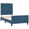 vidaXL Cadre de lit sans matelas bleu fonc&eacute; 90x190 cm velours