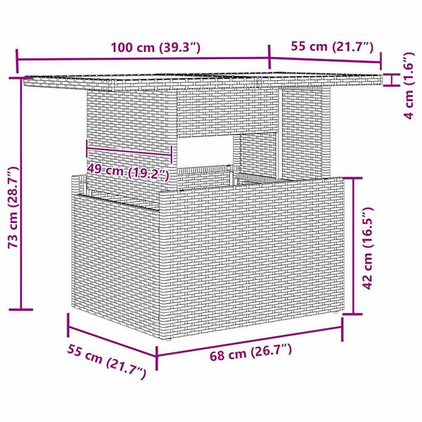 vidaXL Ensemble de canap&eacute; de jardin 6 pcs Beige Poly rotin