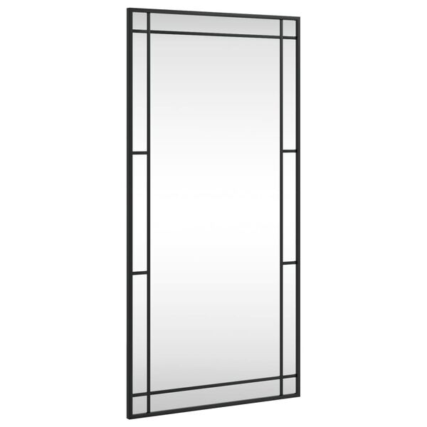 vidaXL Miroir mural noir 50x100 cm rectangulaire fer
