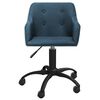 vidaXL Chaises pivotantes &agrave; manger lot de 2 bleu tissu