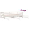 vidaXL Lit coulissant sans matelas blanc 2x(90x200) cm