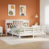vidaXL Lit biblioth&egrave;que sans matelas blanc 180x200 cm bois pin massif