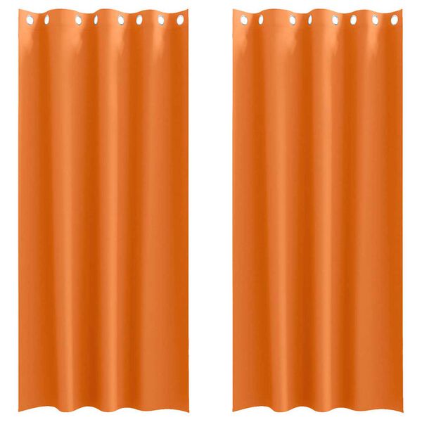 vidaXL Rideaux occultants avec anneaux 2 pcs Orange vif 245 x 140 cm