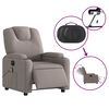 vidaXL Fauteuil de massage inclinable &eacute;lectrique Taupe Tissu