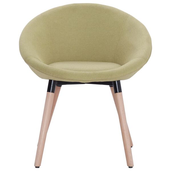 vidaXL Chaise de salle &agrave; manger Vert Tissu