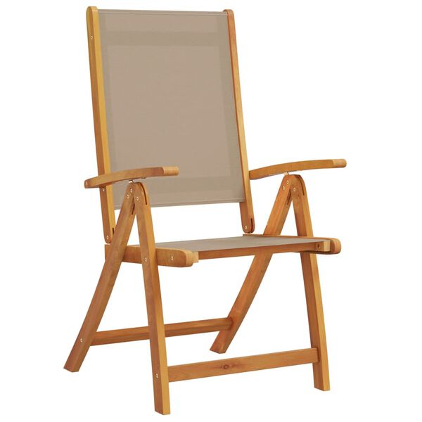 vidaXL Ensemble &agrave; Manger de jardin 7pcs bois d'acacia solide textil&egrave;ne