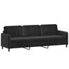 vidaXL Ensemble de canap&eacute;s 4 pcs coussins d&eacute;coratifs et coussins Noir