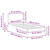 vidaXL Cadre de lit Gris fonc&eacute; 100 x 200 cm Pin massif