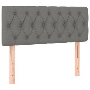 vidaXL T&ecirc;te de lit Gris fonc&eacute; 90x7x78/88 cm Tissu