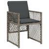 vidaXL Ensemble &agrave; manger de jardin coussins 13 pcs gris r&eacute;sine tress&eacute;e