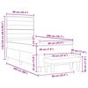 vidaXL Lit &agrave; ressorts avec matelas Gris fonc&eacute; 90 x 190 cm tissu