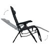 vidaXL Chaise pliable de terrasse Noir Textil&egrave;ne