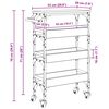 vidaXL Chariot de cuisine Bois Ancien 53 x 20 x 76 cm