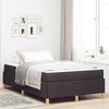 vidaXL Cadre de lit avec matelas Marron fonc&eacute; 120 x 190 cm tissu