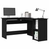 vidaXL Bureau d'angle Ch&ecirc;ne noir 120 x 140 x 75 cm Bois d'ing&eacute;nierie