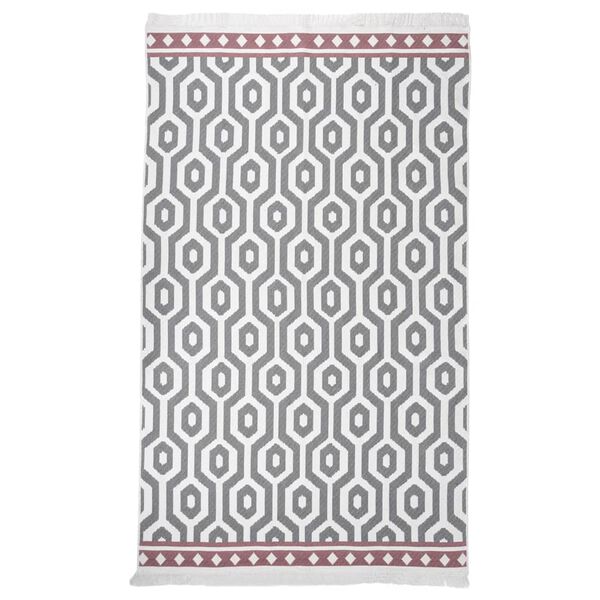 vidaXL Tapis Gris 120x180 cm Coton