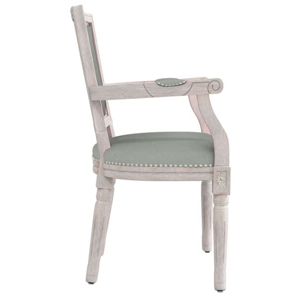 vidaXL Chaise &agrave; manger Gris clair Velours