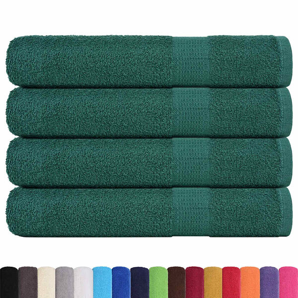 vidaXL Serviettes de sauna FROGN 4 pcs vert 80x200 cm 360 g/m&sup2;