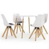 vidaXL Ensemble de salle &agrave; manger 5 pcs Noir et blanc