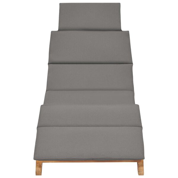vidaXL Chaises longues lot de 2 avec coussins Bois massif de teck