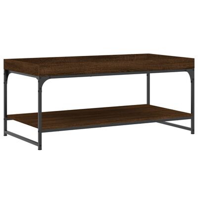 vidaXL Table basse chêne marron 100x49x45 cm bois d'ingénierie