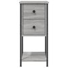 vidaXL Tables de chevet 2 pcs sonoma gris 32x42x70cm bois d'ing&eacute;nierie