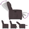 vidaXL Fauteuil inclinable marron fonc&eacute; tissu