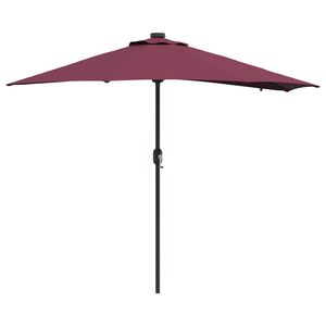 vidaXL Parasol de jardin Rouge bordeaux 294 x 150 x 223 cm tissu