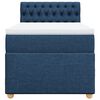 vidaXL Sommier &agrave; lattes de lit avec matelas Bleu 100x200 cm Tissu