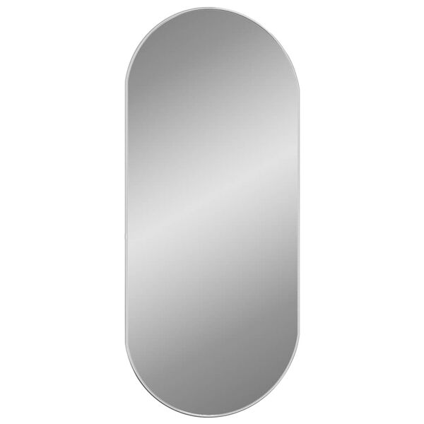 vidaXL Miroir mural Argent&eacute; 100x45 cm Ovale