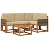vidaXL Ensemble de canap&eacute;s d'ext&eacute;rieur 5 pc Naturel et Beige Polyester