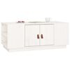 vidaXL Table basse Blanc 100x50x41 cm Bois massif de pin