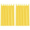 vidaXL Rideaux en voile avec boucles 2 pcs jaune 140x175 cm