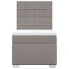 vidaXL Sommier &agrave; lattes de lit avec matelas Taupe 90x200 cm Tissu