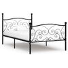vidaXL Cadre de lit sans matelas avec sommier &agrave; lattes m&eacute;tal 90x200 cm