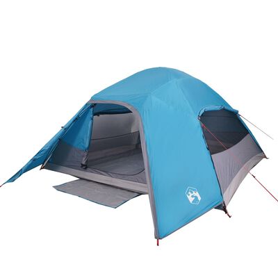 vidaXL Tente de camping à dôme 4 personnes bleu imperméable