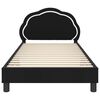 vidaXL Cadre de lit pour enfants avec t&ecirc;te de lit Noir 80 x 200 cm
