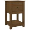 vidaXL Tables de chevet 2 pcs Marron miel 40x35x61,5 cm Pin solide