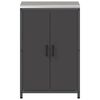 vidaXL Rangement de cuisine avec &eacute;tag&egrave;re Noir 60 x 50 x 92 cm Acier