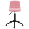 vidaXL Chaises pivotantes &agrave; manger lot de 2 rose velours