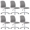 vidaXL Chaises &agrave; manger lot de 6 gris clair tissu