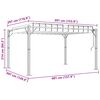 vidaXL Gazebo avec toiture louv&eacute;e Vert 3 x 4 x 2,14 m