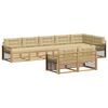 vidaXL Ensemble de canap&eacute;s d'ext&eacute;rieur 8 pc Blanc et Beige Polyester