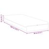 vidaXL Matelas Blanc et Gris 80 x 200 cm Tissu jacquard