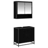 vidaXL Ensemble de mobilier de salle de bain 2 pc Ch&ecirc;ne noir