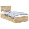 vidaXL Cadre de lit Ch&ecirc;ne Sonoma 90 x 200 cm Bois d'ing&eacute;nierie