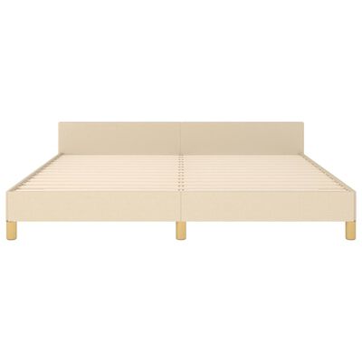 vidaXL Cadre de lit sans matelas crème 160x200 cm tissu